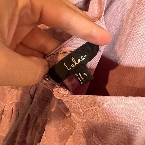 Lulu's Love and Beyond Mauve Pink Burnout Floral Maxi Dress - Picture 5 of 6